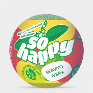 Бурлящий шар «SOHappy» Мохито Лайм, 120 г