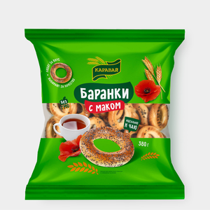 Баранки «Каравай» с маком, 380 г