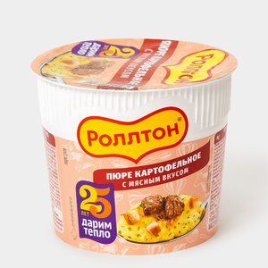 Пюре картофельное «Роллтон» с мясным вкусом, 40 г