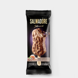 Мороженое «Salwadore» с соленой карамелью и злаковыми шариками в шоколаде, 80 г