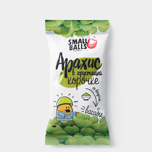Арахис «Small Balls» в хрустящей корочке со вкусом васаби, 80 г