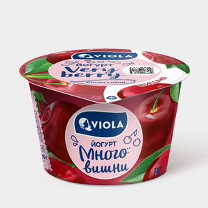 Йогурт 2.6% «Viola» Very Berry с вишней 2,6%, 180 г