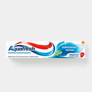 Зубная паста «Aquafresh» освежающе-мятная, 100 мл