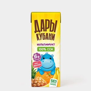 Сок «Дары Кубани» Мультифруктовый, 200 мл