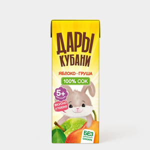 Сок «Дары Кубани» груша-яблоко, 200 мл