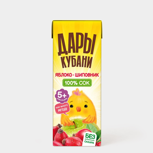 Сок «Дары Кубани» Шиповник-яблоко, 200 мл