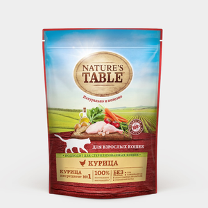 Корм для кошек сухой «Nature’s Table» Курица, 650 г