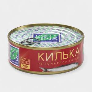 Килька «Tasty Tins» в томатном соусе, 240 г