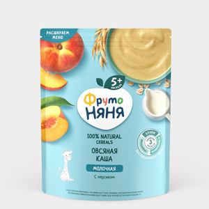 Каша молочная «ФрутоНяня» Овсяная с персиком, 200 г
