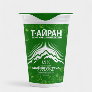 Напиток кисломолочный 1.5% «Тайран по-турецки» со вкусом соленого огурца с укропом, 220 г