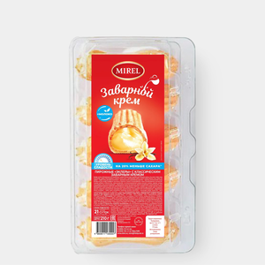 Пирожные «Mirel» с заварным кремом, 210 г