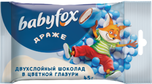 Драже «Babyfox» двухслойный шоколад в цветной глазури, 45 г