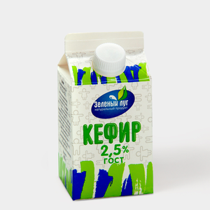 Кефир 2.5% «Зеленый луг», 450 г
