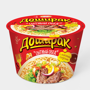 Лапша «Доширак Сытный обед» со вкусом говядины, 110 г