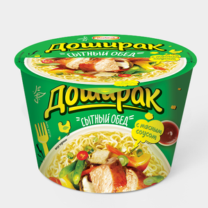 Лапша «Доширак Сытный обед» со вкусом курицы, 110 г