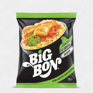 Лапша «BigBon» с курицей и соусом, 75 г