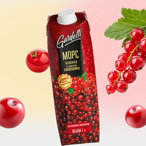 Морс «Gardelli» Клюква-красная смородина, 1 л