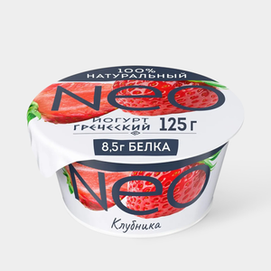Йогурт 1.7% «Neo» греческий, клубника, 125 г Йогурт 1.7% «Neo» греческий, клубника, 125 г