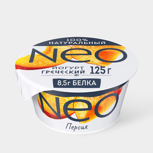 Йогурт 2% «Neo» греческий, персик, 125 г Йогурт 2% «Neo» греческий, персик, 125 г