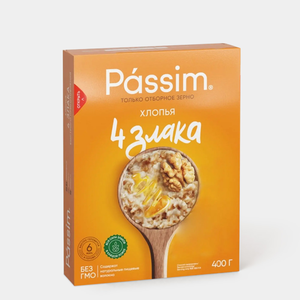 Хлопья «PASSIM» 4 злака, 400 г