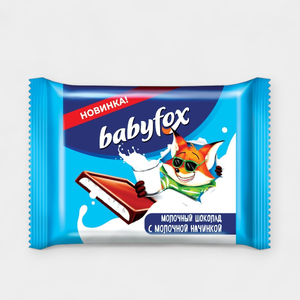 Шоколад молочный «Babyfox» с молочной начинкой, 12 г