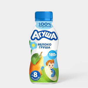 Йогурт питьевой 2.7% «Агуша» Яблоко-груша, 180 г