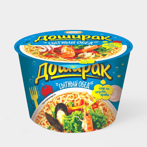 Лапша «Доширак» Сытный обед со вкусом морепродуктов, 110 г