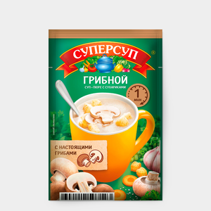 Суп-пюре «Суперсуп» грибной с сухариками, 18 г