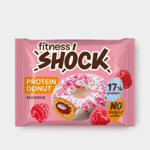 Донат «FitnesSHOCK» с малиновой начинкой, 70 г
