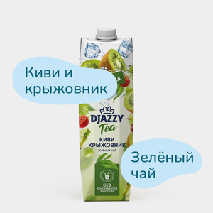 Холодный зеленый чай «Djazzy» с киви и крыжовником, 1 л