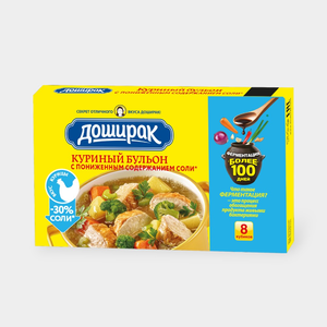 Бульон быстрого приготовления «Доширак» Куриный, с пониженным содержанием соли, 80 г