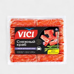 Крабовые палочки «Vici» с мясом натурального краба, 150 г