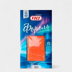 Форель радужная «Vici» филе кусок с кожей слабосоленая, 150 г