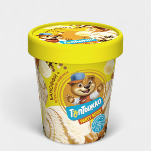 Мороженое «Топтыжка» Баноффи + хрустящие шарики, 270 г