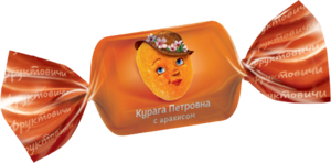 Конфеты «Фруктовичи» Курага Петровка с арахисом в темной глазури