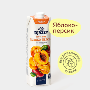 Сок «Djazzy» яблоко-персик, 1 л Сок «Djazzy» яблоко-персик, 1 л