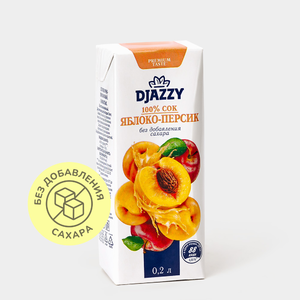 Сок «Djazzy» яблоко-персик, 200 мл Сок «Djazzy» яблоко-персик, 200 мл
