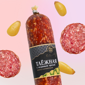 Колбаса сырокопченая «Межениновская птицефабрика» Таежная с кедровым орехом, 200 г