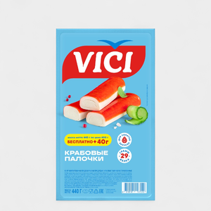 Крабовые палочки «Vici» (сурими), 440 г Крабовые палочки «Vici» (сурими), 440 г