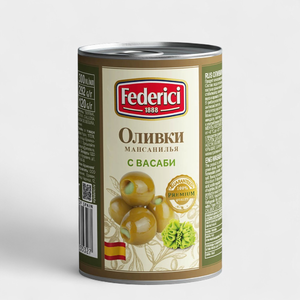 Оливки «Federici» с васаби, 292 г Оливки «Federici» с васаби, 292 г