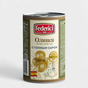Оливки «Federici» с голубым сыром, 300 г Оливки «Federici» с голубым сыром, 300 г