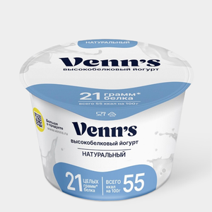 Йогурт 0.1% «Venn′s» Греческий обезжиренный, 210 г Йогурт 0.1% «Venn′s» Греческий обезжиренный, 210 г