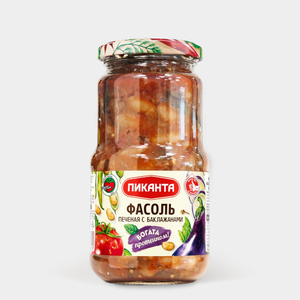 Фасоль «Пиканта» печеная с баклажанами, 470 г Фасоль «Пиканта» печеная с баклажанами, 470 г