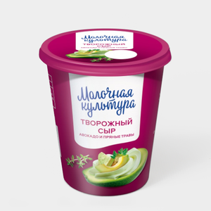 Сыр творожный 60% «Молочная культура» Авокадо и пряные травы, 130 г Сыр творожный 60% «Молочная культура» Авокадо и пряные травы, 130 г