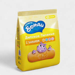 Детское печенье «Бегемотик Бонди» с бананом, 180 г