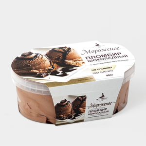 Пломбир шоколадный «Петрохолод» с шоколадным топпингом, 400 г