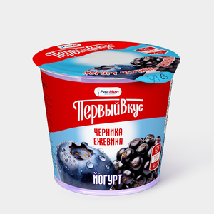 Йогурт 2.5% «Первый вкус» Черника – ежевика, 125 г