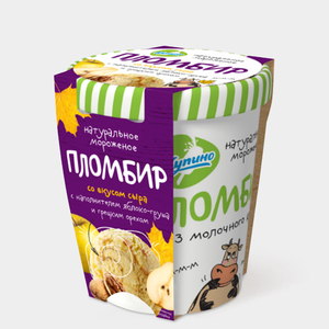 Мороженое «Из молочного края» со вкусом сыра с наполнителем яблоко-груша и грецким орехом, 270 г Мороженое «Из молочного края» со вкусом сыра с наполнителем яблоко-груша и грецким орехом, 270 г
