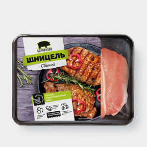 Шницель свиной «Боровково» охлажденный, 400 г