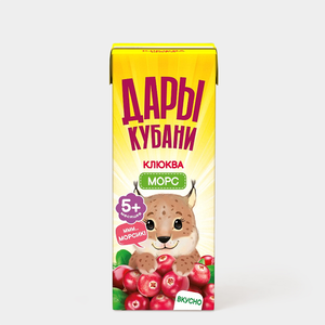 Морс «Дары Кубани» Клюквенный, 200 мл